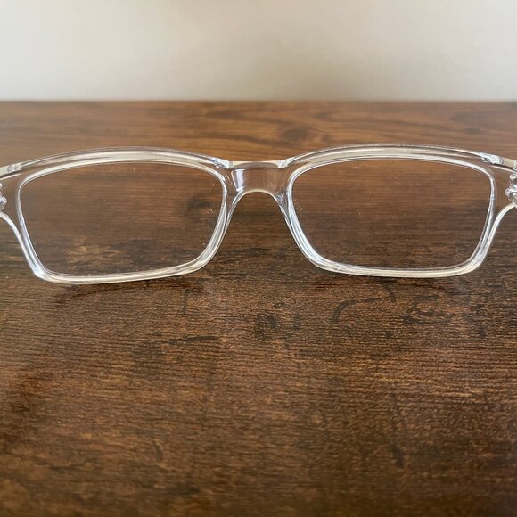 Clear Transparent Eyeglass Frames Only Rectangular Modern Lightweight Glasses - Picture 6 of 7